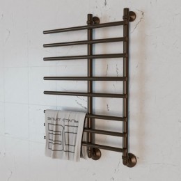 Полотенцесушитель водяной Элит Сталь Hairbrush коричневый 1000x400 (нижнее справа)