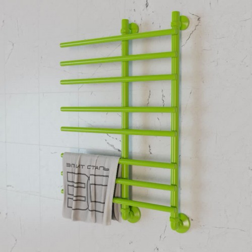 Полотенцесушитель водяной Элит Сталь Hairbrush зеленый 1200x500 (нижнее справа)