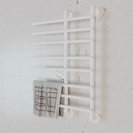 Полотенцесушитель водяной Элит Сталь Hairbrush белый 600x600 (нижнее справа)