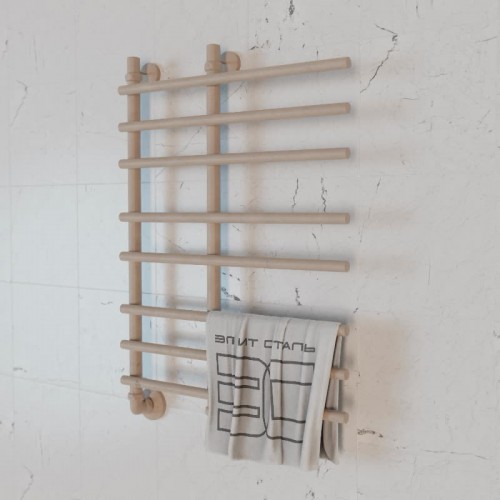 Полотенцесушитель водяной Элит Сталь Hairbrush мокко 700x400 (нижнее слева)