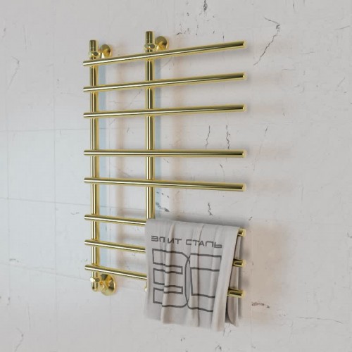 Полотенцесушитель водяной Элит Сталь Hairbrush золото 1000x500 (нижнее слева)