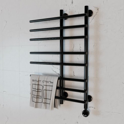 Полотенцесушитель электрический Элит Сталь Hairbrush черно-матовый 1000x500 (нижнее справа)