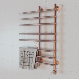 Полотенцесушитель электрический Элит Сталь Hairbrush розовое золото 600x400 (нижнее справа)