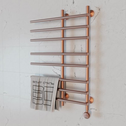 Полотенцесушитель электрический Элит Сталь Hairbrush розовое золото 1000x500 (нижнее справа)