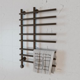 Полотенцесушитель электрический Элит Сталь Hairbrush коричневый 800x500 (нижнее слева)