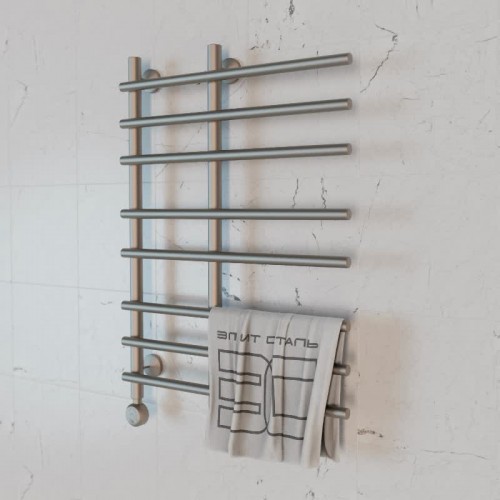 Полотенцесушитель электрический Элит Сталь Hairbrush сатин 1200x500 (нижнее слева)