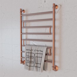Полотенцесушитель водяной Элит Сталь Rome розовое золото 1000x400