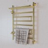 Полотенцесушитель водяной Элит Сталь Rome золото 1000x600 (полка сверху и лево-боковое подключение)