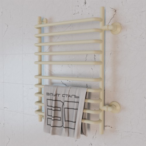 Полотенцесушитель водяной Элит Сталь Arpi бежевый 600x600 (боковое подключение)