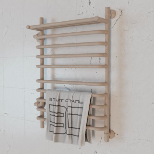 Полотенцесушитель водяной Элит Сталь Arpi мокко 1000x600 (полка сверху и лево-боковое подключение)