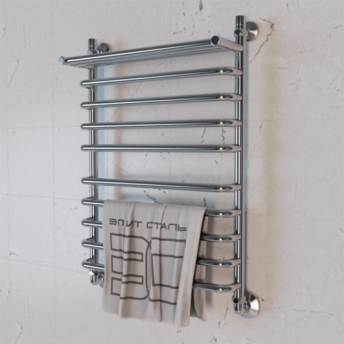 Полотенцесушитель водяной Элит Сталь Arpi хром 1000x600 (полка сверху)