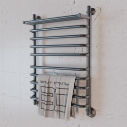 Полотенцесушитель водяной Элит Сталь Arpi графит 1000x400 (полка сверху)