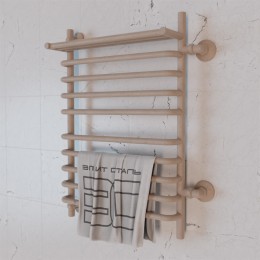 Полотенцесушитель водяной Элит Сталь Arpi мокко 1000x400 (полка сверху и право-боковое подключение)