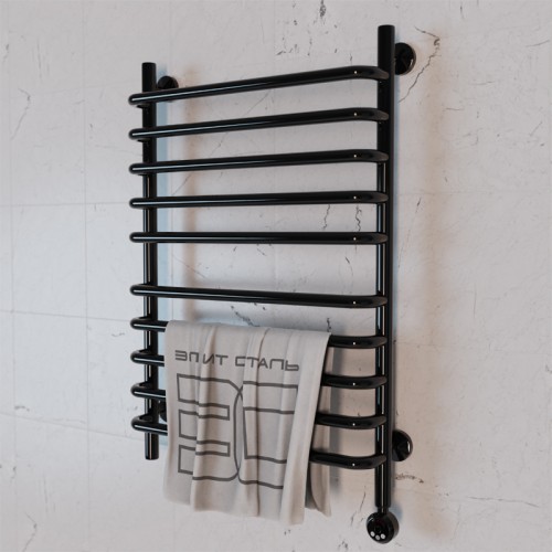 Полотенцесушитель электрический Элит Сталь Arpi черно-матовый 800x600