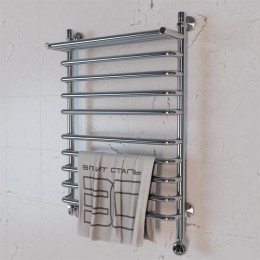 Полотенцесушитель электрический Элит Сталь Arpi хром 1200x500 (полка сверху)