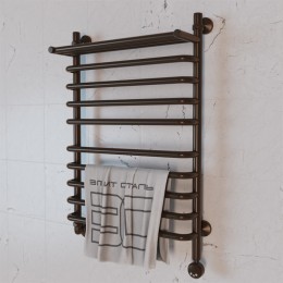 Полотенцесушитель электрический Элит Сталь Arpi коричневый 700x600 (полка сверху)
