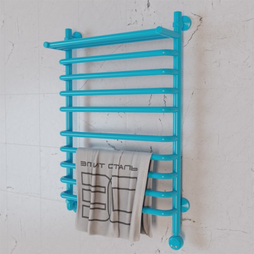 Полотенцесушитель электрический Элит Сталь Arpi аквамарин 1200x500 (полка сверху)