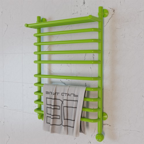 Полотенцесушитель электрический Элит Сталь Arpi зеленый 1200x500 (полка сверху)