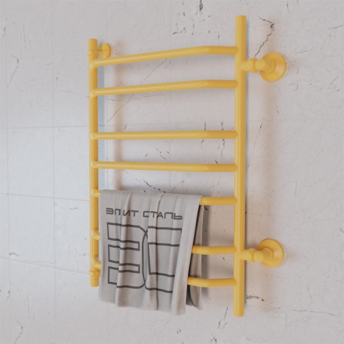 Полотенцесушитель водяной Элит Сталь Trapezoid лимонный 1000x400 (боковое подключение)