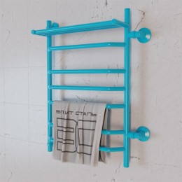 Полотенцесушитель водяной Элит Сталь Trapezoid аквамарин 1000x400 (полка сверху и право-боковое подключение)