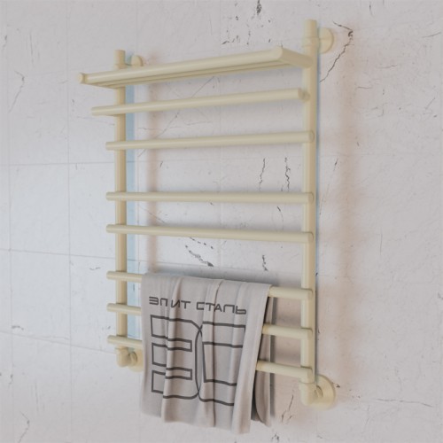 Полотенцесушитель водяной Элит Сталь Ladde бежевый 1000x600 (полка сверху)