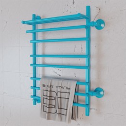 Полотенцесушитель водяной Элит Сталь Ladde аквамарин 1000x400 (полка сверху и право-боковое подключение)