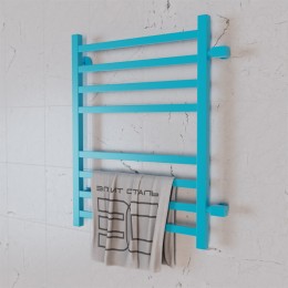 Полотенцесушитель водяной Элит Сталь Square аквамарин 1000x400 (боковое подключение)