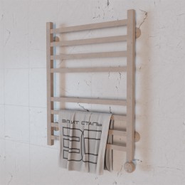 Полотенцесушитель электрический Элит Сталь Square мокко 600x400