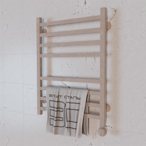 Полотенцесушитель электрический Элит Сталь Square мокко 600x400