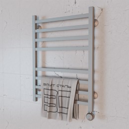 Полотенцесушитель электрический Элит Сталь Square сатин 600x400