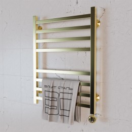 Полотенцесушитель электрический Элит Сталь Square золото 800x500