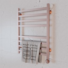 Полотенцесушитель электрический Элит Сталь Square розовое золото 800x400